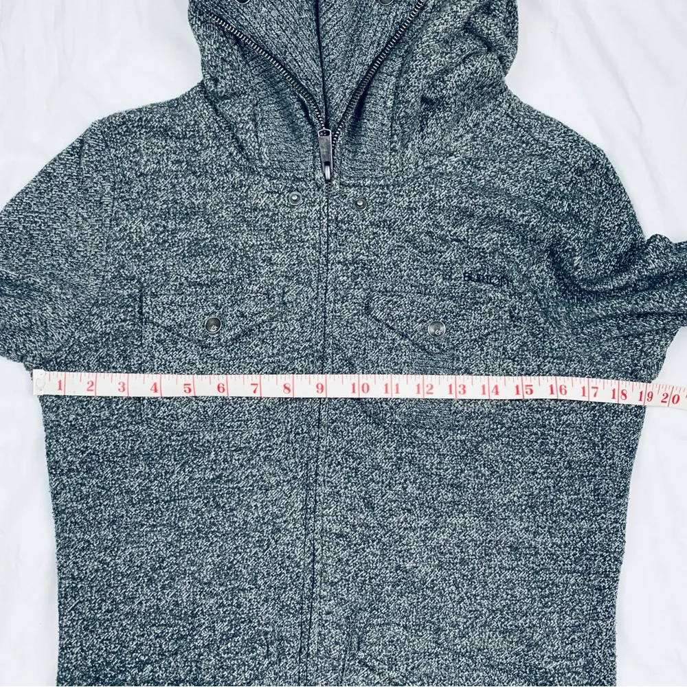 Burton Zip-Up Fleece Hoodie Sweatshirt Gray Medium Jacket Cozy Snowboarding - Picture 12 of 16